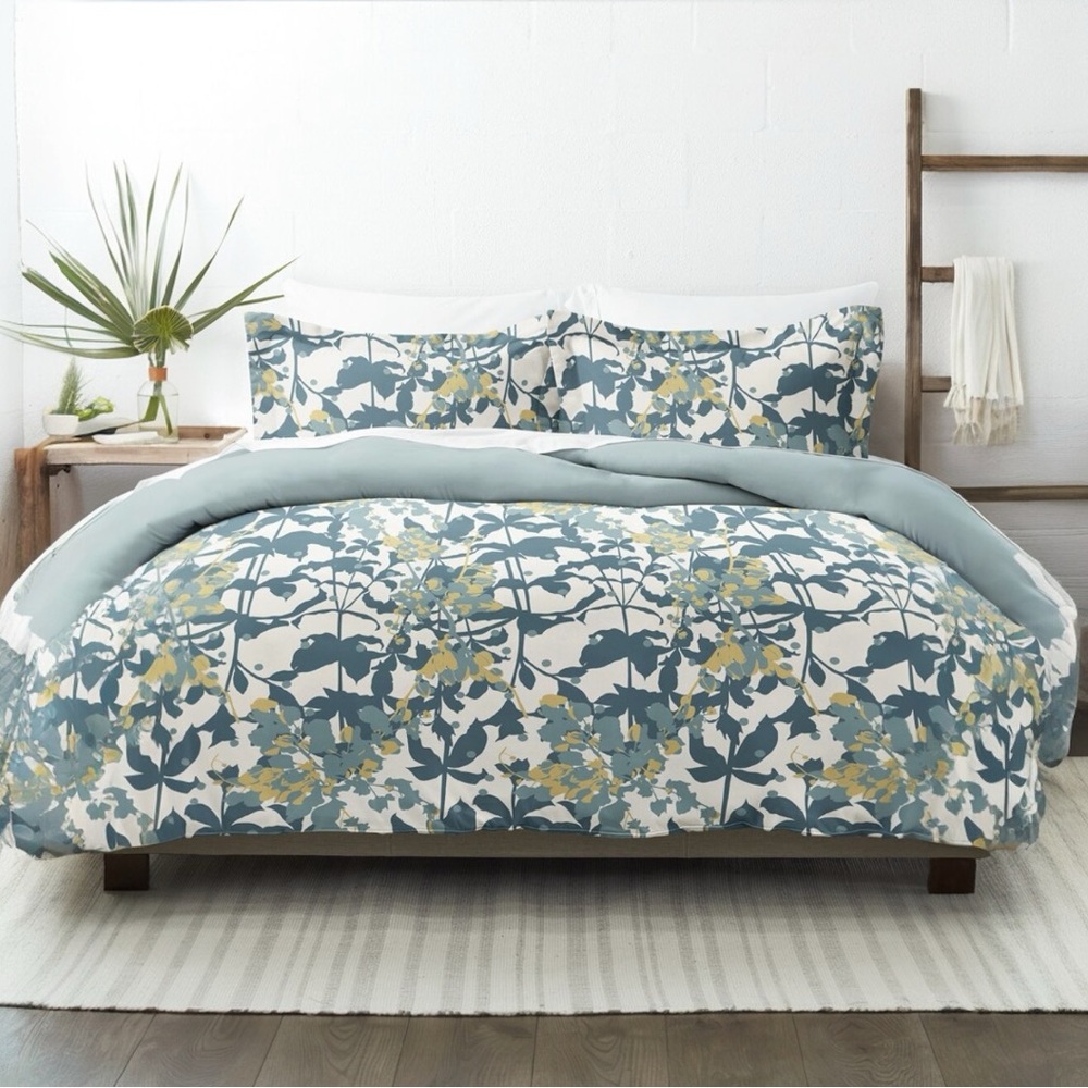 Home Collection Full/Queen Premium Soft Boho Flowers 3 pcs Revisable Duvet Cover
